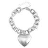 Joyería transfronteriza europea y americana, collar con colgante de corazón de melocotón grande, cadena gruesa hueca de viento frío, nicho de amor exagerado