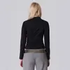Moletom Feminino Novo Estilo Europeu e Americano com Zíper e Rebite Lulu Slim Fit Ins Moda de Rua Fashion Decorativo Ajustado Harajuku