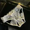 "Amor Que No Te Dejará Quitártelos" Calzones de Encaje Sexy de Puro Deseo para Mujer con Lazo Calado y Entrepierna Abierta, Braguitas Triángulo de Cintura Baja