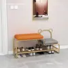 Banqueta para cambiar zapatos de entrada estilo nórdico con zapatero integrado, moderna y sencilla con cojín suave para la entrada del hogar, banqueta para cambiar zapatos de niños