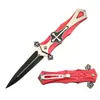 Navaja plegable de alta dureza Cross Portátil Navaja portátil Navaja táctica de exterior Supervivencia Camping Afilada Multifuncional Bolsillo
