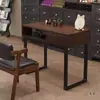 Mesa de Manicure Cor de Noz Retrô Nova Mesa de Trabalho para Manicure com Orifício para Clipe de Luz Melhorado Mesa Especial para Salão de Manicure Individual e Duplo