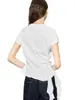 Camiseta Básica Irregular con Volantes de Manga Corta, Simple y Elegante, Nueva Colección Primavera 2026, Top Versátil de Manga Corta para el Trabajo