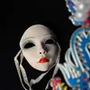 Máscara Facial de Ópera de Pekín Ópera de Sichuan Amapola Tesoro Nacional Alma Travestismo Tendencia Nacional Estilo Antiguo Máscara Blanca Drama Emperador Masculino