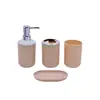 Set de artículos de tocador para encimera de baño del hogar: Botella de Loción, Portacepillos de Dientes, Jabonera, Escobilla para Inodoro, Juego de Seis Piezas de Alto Valor