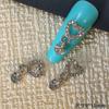 Joia Popular para Unhas Pingente Estrela de Cinco Pontas Coração Franja Liga Estilo Japonês Diamante Super Brilhante Mini Decoração de Unha