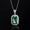 2024 Nuevo Zhuangshengsheng Joyería Diamante de Alto Carbono Corte Flor de Hielo Cobre Incrustado Retro Lujo Ligero Juego Femenino Plomo 10*14