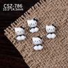 Accesorios Populares de Uñas para Gatos en Blanco y Negro de Venta Caliente Accesorios de Resina con Forma de Lazo para Uñas de Gato Lindos Accesorios de Dibujos Animados