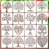 Plantilla Recortada Pintura Árbol Nueva Vida Transfronterizo Plantilla de Aerosol para Pintar Paredes DIY Ilustración Infantil Plantilla de Enseñanza