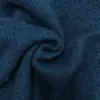 Tela de Tweed de Lana Lisa Azul Oscuro, Tela de Lana Tejida, Tela de Lana para Ropa, Abrigos y Chaquetas