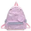2026 Mochila Nueva Estilo Coreano Estudiante Escuela Viaje Sencillo Casual Gran Capacidad Linda Transparente Doble Hombro Mochila Escolar