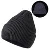 Gorro reflectante de advertencia de seguridad para correr de noche para hombres y mujeres, gorro de punto cálido con forro polar para otoño e invierno, gorro de lana frío a prueba de viento para montar