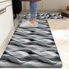 Alfombrillas de Piso para Cocina de Exportación Transfronteriza que Absorben Agua y Aceite, Alfombrillas de Piso Antideslizantes de Alta Gama para el Hogar, Alfombrillas de Piso de Terciopelo de Cristal Resistentes a las Manchas