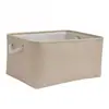 Cesta de Almacenamiento Gruesa de Algodón y Lino, Caja de Almacenamiento Plegable de Tela Estilo Japonés para el Hogar, Marco de Almacenamiento para Artículos Varios de Escritorio, Ropa y Más.