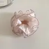 Scrunchie de Organza Plissada Gipsofila Versátil Suave Estilo Coreano para Mulheres Laço de Cabelo Elástico para Rabo de Cavalo Baixo Preguiçoso Acessórios de Cabelo