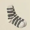 Calcetines Zhuji Otoño e Invierno Calentitos Rayados para Mujer de Media Pantorrilla Engrosados Forrados de Polar Estilo Japonés Deportivos Calcetines de Invierno