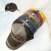 Gorra de Béisbol Lavada Vintage con Letras Estilo Europeo y Americano para Exteriores Primavera y Verano Unisex de Mezclilla Pico de Pato Casual Protección Solar Sombrero