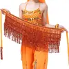 Falda de Lentejuelas con Borlas Danza del Vientre Cadera Vibrante Vestido Cadena de Cintura con Lentejuelas y Borlas Bohemio