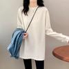 Venta al por mayor de alta calidad de terciopelo blanco camisa de fondo para mujer otoño e invierno suéter interior apilado camiseta de manga larga con forro polar