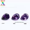 Pêra - em forma de zircão colorido 5a qualidade 09 # médio roxo vermelho 10 # profundo roxo vermelho zircão atacado pedra nua