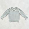 Novedades Otoño e Invierno Ropa de Punto para Niñas Estilo Coreano Ropa de Punto Linda para Niñas con Cuello de Encaje Ropa de Punto de Algodón Dulce con Cortes para Bebés