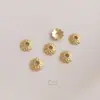 Pacote com 14 Estrelas Douradas de Seis Pontas Florzinhas Margarida Pequena Porta-Flores Recorte Tampa de Flor Porta-Contas Contas Espaçadoras Pulseira DIY Acessórios de Joias