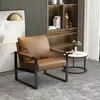 Silla de Negociación Estilo Nórdico Hogar Sala de Estar Dormitorio Oficina Hierro Forjado Sofá Perezoso Silla de Lujo Ligero Silla de Sofá Individual
