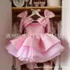 Vestido de Lujo para Bebé Niña de un Año, Vestido de Princesa para Cumpleaños de Niña, Vestido Rosa de Dama de Honor, Anfitrión de Desfile de Moda, Nicho y Elegante