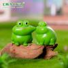 Micropaisaje creativo con cara linda, rana pequeña, animal en miniatura, casa de muñecas, decoraciones DIY, accesorios, mini adornos pequeños