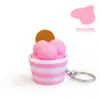 Juguete clicker para aliviar el estrés de pastel de helado impreso en 3D, lindo clicker de taza de postre para aliviar el estrés