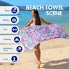 Toalla de Playa Estampada, Chal Protector Solar de Microfibra para Adultos, Toalla Absorbente de Secado Rápido, Toalla de Baño para Natación