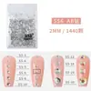 Joyería para uñas 1440 diamantes de imitación de fondo plano no se caen del fondo de diamantes austriacos blanco AB transparente redondo bolsa grande diamantes de cristal para uñas