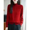 Cárdigan suéter de ganchillo 100% algodón puro de cuello medio para mujer, nuevo estilo otoño e invierno, casual y estilizado, top de punto versátil