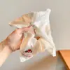 Pañuelo Cuadrado para Niñas, Lazo para el Cabello, Nuevo Estilo Primavera-Verano, Diadema de Alta Gama para Niñas, Cuerda para Cola de Caballo, Accesorio de Flor para el Cabello