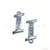 Nuevo Llavero de Metal con Incrustaciones de Diamantes de 26 Letras, Colgante para Bolso, Colgante Sencillo para Collar, Accesorios DIY, Venta al por Mayor