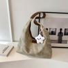Bolso de gran capacidad para mujer 2023 nuevo otoño e invierno lona mezclilla bolso tote bolso de clase para estudiante universitario bolso de hombro axilar
