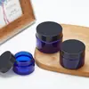 Botella de Crema de Vidrio Azul Personalizada 10G20G30G50G Botella Cosmética a Prueba de Luz Portátil Tamaño de Muestra para Viaje