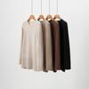 Suéter de Cachemira para Mujer Cuello Redondo Otoño e Invierno Nuevo Manga Raglán Longitud Media Cuello Redondo Talla Grande Suéter de Punto de Manga Larga