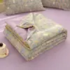 Colcha de Verano Grado A Materno e Infantil, Colcha de Verano de Gasa de Doble Capa, Colcha de Algodón Lavado para Aire Acondicionado, Colcha de Regalo, Núcleo de Colcha de Algodón de Soja