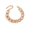 Joyería Transfronteriza Europea y Americana Nicho Pedrería Microincrustada Cadena Cubana Collar para Clavícula Versátil Collar Punk Simple para Mujer