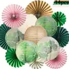 Linterna de Trébol de Cuatro Hojas al por Mayor Ventilador de Papel Portátil Linterna Decoración de Boda China Linterna Hecha a Mano Regalo de Primer Cumpleaños Tendencia Nacional Estilo Antiguo
