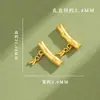 Acessórios para Joias DIY Banhados a Ouro Estilo Chinês Pingente de Contas com Furo Vertical Colar Pulseira Acessórios Banhados a Ouro Atacado