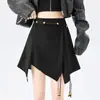 Falda Fina Irregular de Ante para Mujer 2025 Otoño e Invierno Nuevo Estilo Falda Ajustada de Cintura Alta Línea A