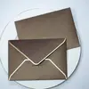 Envelope de Borda Dourada Transfronteiriço Em Estoque Capa para Envelope de Convite em Papel Perolado Fabricação de Capa para Cartão de Membro Sacola Envelope Impressão Personalizada