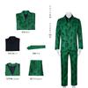 [En Stock] Dc Batman Gotham Acertijo Disfraz Cosplay Halloween Traje Verde Signo de Interrogación Cosplay Acertijo