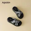 Pantuflas Augu Shiden Negras de Suela Gruesa para Mujer 2026 Nuevas de Verano Casuales que Aumentan la Altura Sandalias Cómodas de Suela Suave
