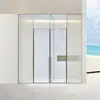 Divisória de Box de Banheiro em Formato de T para Separação Seca e Úmida com Abertura Interna e Externa Perfil de Aço Inoxidável 304 Banheiro