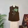[Li] Nuevo chaleco estilo chino bordado con lentejuelas y abalorios con estampado de jacquard y cuello mao, nueva colección otoño 2026, diseño adelgazante y rejuvenecedor para mujer