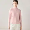 Suéter 100% Cachemir Puro para Mujer Cuello Alto Botones Cardigan Retorcido Abrigo Cálido Moda con Estilo Temperamento Tejido