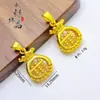 Loja de Ouro Mesmo Estilo Alta Retenção de Cor Dourado Antigo Banhado em Pingente de Ábaco Saco da Sorte para Mulheres, Novo Estilo Chinês Estilo Nacional Pingente de Saco da Sorte Venda por Atacado